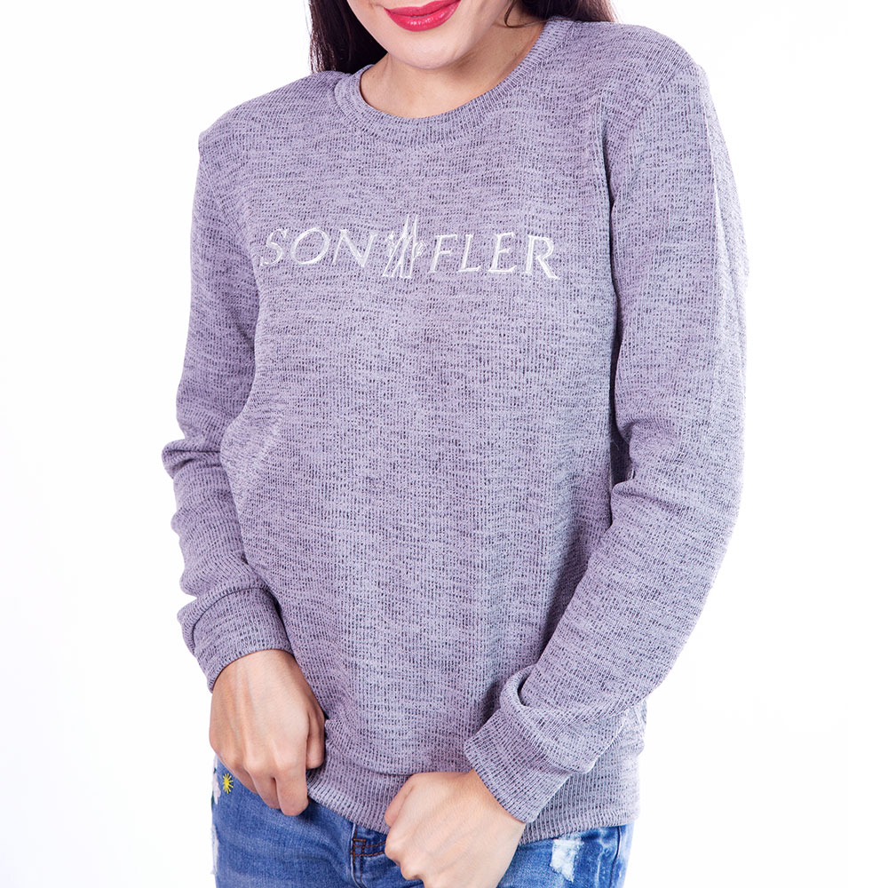 BLUSA MANGA LARGA CASUAL FEMENINO