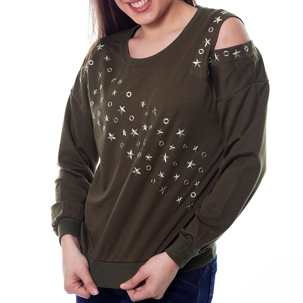 BLUSA MANGA LARGA CASUAL FEMENINO